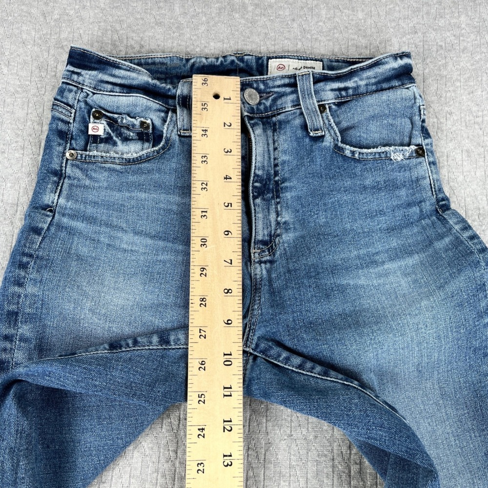 AG Adriano Goldschmied Bootcut Jeans Women 26/25X26 Blue Raw Hem High Rise - Picture 7 of 16